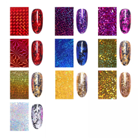 SET 10 FOLII DE TRANSFER HOLOGRAPHIC 4 X 20CM. - FT-S10 - Everin.ro - 1