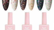 Set 3 Superstar Top Coat Everin SST3 - Cardi, Meghan, Shalom cu Efect Flakes