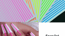Set 5 Stickere Benzi Neon – Benzi Colorate pentru Design Unghii
