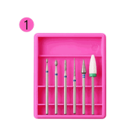 Set 6 Capete de Freză Pink R01 – Bituri Diamant &amp; Ceramic pentru Cuticule și Îndepărtare Gel - 1