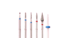 Set 6 Capete de Freză Pink R10 – Bituri Diamant & Ceramic pentru Manichiură și Pedichiură