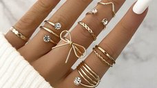 Set 8 Inele Aurii Pentru Poze- JO699HB - JO699HB - Everin.ro