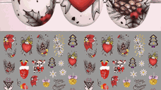 Sticker decor unghii model iarna/Craciun L-H071 - Everin