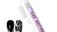 Stilou Pictura Unghii Nail Art Alb - MK-A43 - Everin