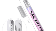Stilou Pictura Unghii Nail Art Argintiu - MK-A43 - EVERIN