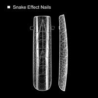 Tipsuri Reutilizabile Patrate Full 3D Snake Skin 120 Buc - 1