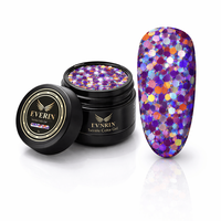 Twinkle Color Gel EVERIN 5ml – 03 | Gel Color Holografic Multicolor cu Reflexii Intense pentru Manichiură Profesională - 1