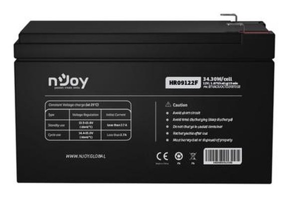 Acumulator UPS nJoy HR09122F, 12V /9Ah, conectori F2