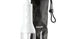 Aparat de curatare interdentara Philips Sonicare Power Flosser HX3826/31, tehnologie QuadStream, 2 capete de curatare, 2 moduri de curatare, 3 niveluri de intensitate, husa (Alb)