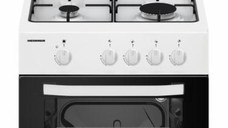 Aragaz Heinner HFSC-SME50WH, 4 arzatoare, Gaz, 50cm, Dispozitiv de siguranta plita si cuptor (Alb)