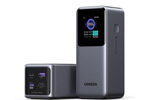 Baterie externa Ugreen PB721, 20.000 mAh, 130W, 2x USB-C, 1x USB-A (Gri)