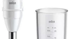 Blender de mana Braun Multi Quick 5 MQ 50001M, 1000 W, 21 viteze, Pahar 0.6 l (Alb)