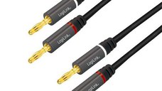 Cablu audio LOGILINK CA1210, 2 x 2.5 mm jack, 3m, conectori auriti (Negru)