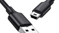 Cablu UGREEN US132 USB-A la miniUSB, 10W, 1m, Negru pentru Transfer si Incarcare