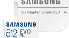 Card de memorie Samsung EVO Plus MB-MC512SA, 512GB, microSDXC, UHS-I U3, A2, V30, 160MB/s, Adaptor SD inclus