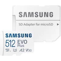 Card de memorie Samsung EVO Plus MB-MC512SA, 512GB, microSDXC, UHS-I U3, A2, V30, 160MB/s, Adaptor SD inclus - 1