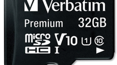 Card de memorie Verbatim 44083, microSDHC, 32 GB, Clasa 10 + Adaptor SD