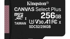 Card MicroSD Kingston Canvas Select Plus 256GB UHS-I Class 10 cu Adaptor SD