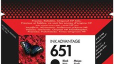 Cartus cerneala HP 651, acoperire 600 pagini (Negru)