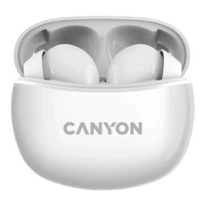 Casti True Wireless Canyon TWS-5, Bluetooth, In-Ear, Microfon (Alb) - 1