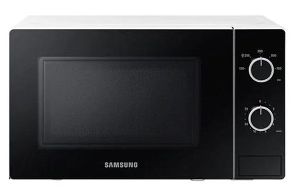 Cuptor cu microunde Samsung MS20A3010AH, 20 L, 700 W, 5 trepte de putere, Control mecanic, Functie decongelare, Temporizator, Iluminare LED (Negru/Alb)