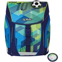 Ghiozdan neechipat Herlitz FiloLight motiv Green Goal, dimensiune 38 x 32 x 22 cm - 1
