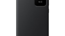 Husa S-View Wallet Samsung EF-ZA556CBEGWW pentru Samsung Galaxy A55 5G A556 (Negru)