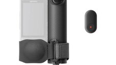 Insta360 Selfie Stick pliabil 2-in-1 cu telecomanda, filet 1/4 inch, compatibil cu X5, X4 si X3, negru