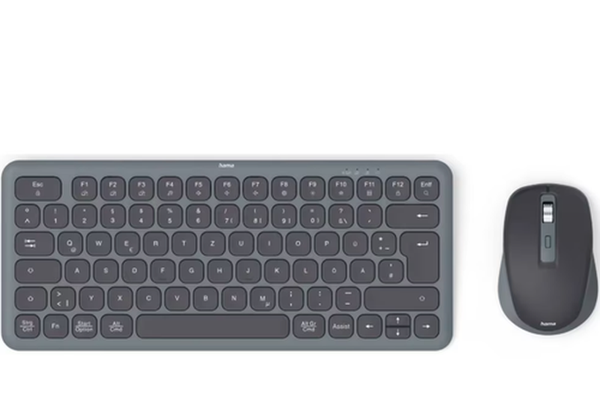 Kit tastatura si mouse HAMA WKM-500, USB, Bluetooth, Layout US (Negru)