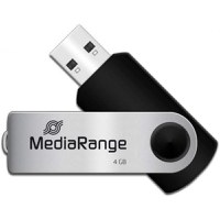 Memorie USB MediaRange MR907, 4GB, USB 2.0 (Negru) - 1