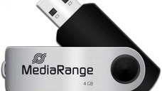 Memorie USB MediaRange MR907, 4GB, USB 2.0 (Negru)