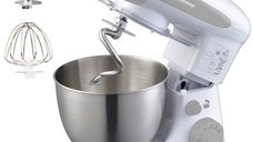 Mixer Esperanza EKM024 cu Bol de 4L, 800W si 6 Viteze - Argintiu
