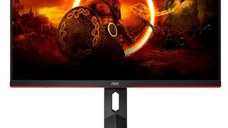 Monitor Gaming IPS LED AOC 23.8inch Q24G2A/BK, QHD (2560 x 1440), HDMI, DisplayPort, Boxe, Pivot, 165 Hz, 4 ms (Negru)