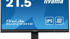 Monitor IPS LED iiyama 21.5inch XU2293HS-B5, Full HD (1920 x 1080), HDMI, DisplayPort, AMD FreeSync, Boxe (Negru)