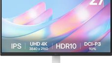 Monitor LED IPS LG 27US500-W de 27 inch, rezolutie UHD (3840 x 2160), cu HDMI si DisplayPort (Alb)