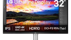 Monitor LG 32UN650K-W IPS LED de 31.5 inch, UHD 3840 x 2160, HDMI, DisplayPort si boxe, alb
