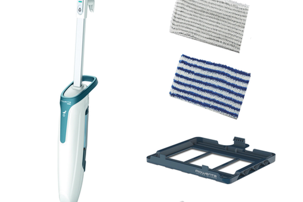 Mop cu abur Rowenta RY6597WH Steam Power, 1200W, 0.6L, filtru anticalcar, 3 setari ale aburului (Alb)