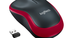 Mouse Optic Wireless Logitech M185, USB, 1000 DPI (Rosu)