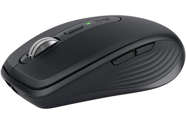 Mouse wireless Logitech MX Anywhere 3S, 2.4GHz&Bluetooth, Silent, Scroll MagSpeed, Multidevice, USB-C, Negru