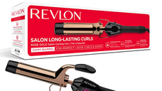 Ondulator REVLON Salon Long Lasting Curls & Waves RVIR1159E, 35 W, 200 C, 32 mm (Negru/Auriu)