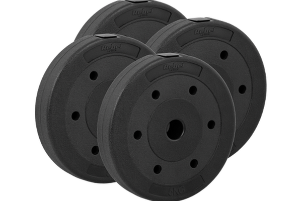 Set discuri Rebel Active RBA-2102, 4 x 5kg, greutate compozit, bitum
