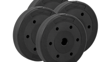 Set discuri Rebel Active RBA-2102, 4 x 5kg, greutate compozit, bitum