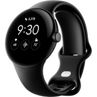Smartwatch Google Pixel Watch, Procesor Exynos 9110, Display AMOLED 1.2inch, 2GB RAM, 32GB Flash, Bluetooth, Wi-Fi, GPS, NFC, Rezistent la apa, Android (Negru) - 1