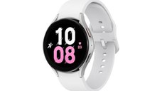Smartwatch Samsung Galaxy Watch 5 SM-R915 4G LTE, Procesor Exynos W920, ecran 1.4inch, 1.5GB RAM, 16GB Flash, Bluetooth 5.2, Carcasa Aluminiu, 44mm, Bratara silicon, Waterproof 5ATM (Argintiu)