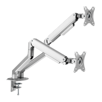 Suport birou 2 monitoare Serioux MM63-C024, 17″-32″, 9kg, Argintiu - 1