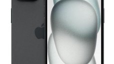 Telefon Mobil Apple iPhone 15, Super Retina XDR OLED 6.1inch, 128GB Flash, Camera Duala 48 + 12 MP, Wi-Fi, 5G, iOS (Negru)