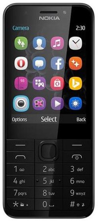 Telefon Mobil Nokia 230, TFT 2.8inch, 2MP, Dual Sim (Gri) - 1