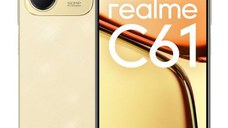 Telefon Mobil Realme C61, Procesor Unisoc Tiger T612, Ecran IPS LCD 6.78inch, 6GB RAM, 128GB Flash, Camera 32MP, Wi-Fi, 4G, Dual Sim, Android (Auriu)