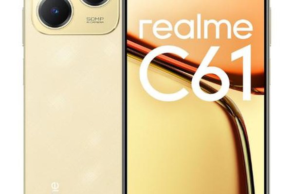 Telefon Mobil Realme C61, Procesor Unisoc Tiger T612, Ecran IPS LCD 6.78inch, 6GB RAM, 128GB Flash, Camera 32MP, Wi-Fi, 4G, Dual Sim, Android (Auriu)