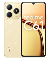 Telefon Mobil Realme C61, Procesor Unisoc Tiger T612, Ecran IPS LCD 6.78inch, 6GB RAM, 128GB Flash, Camera 32MP, Wi-Fi, 4G, Dual Sim, Android (Auriu) - 1